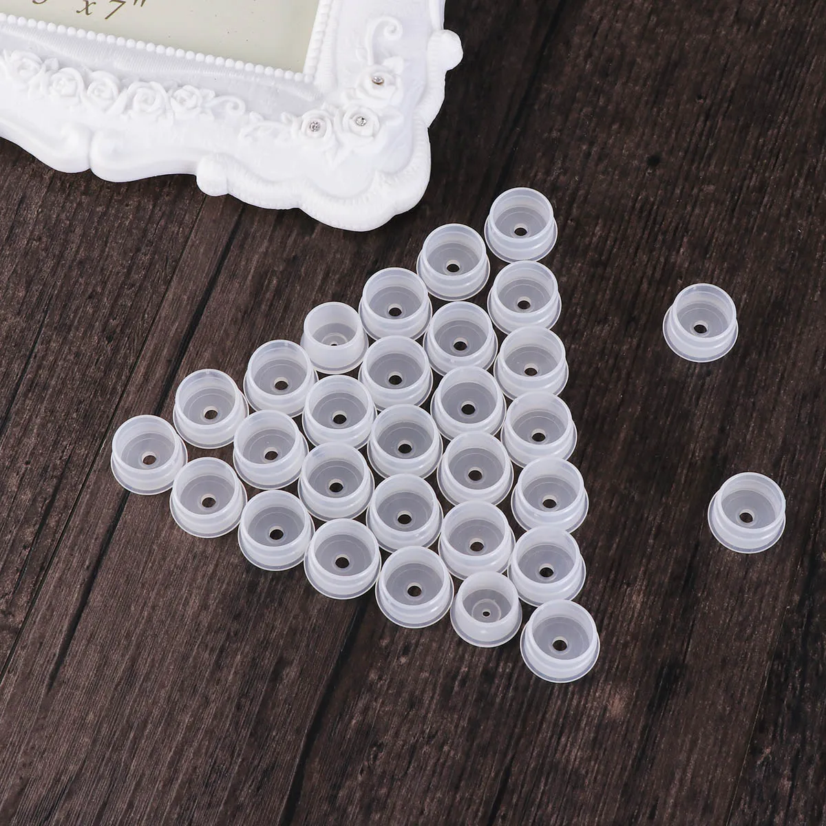 30 szt. Uszczelek zapobiegających przeciekaniu do nakrętek butelek, materiał PP, wielokrotnego użytku, średnica 20 mm, przenośne zaślepki do puszek, narzędzie do pielęgnacji skóry