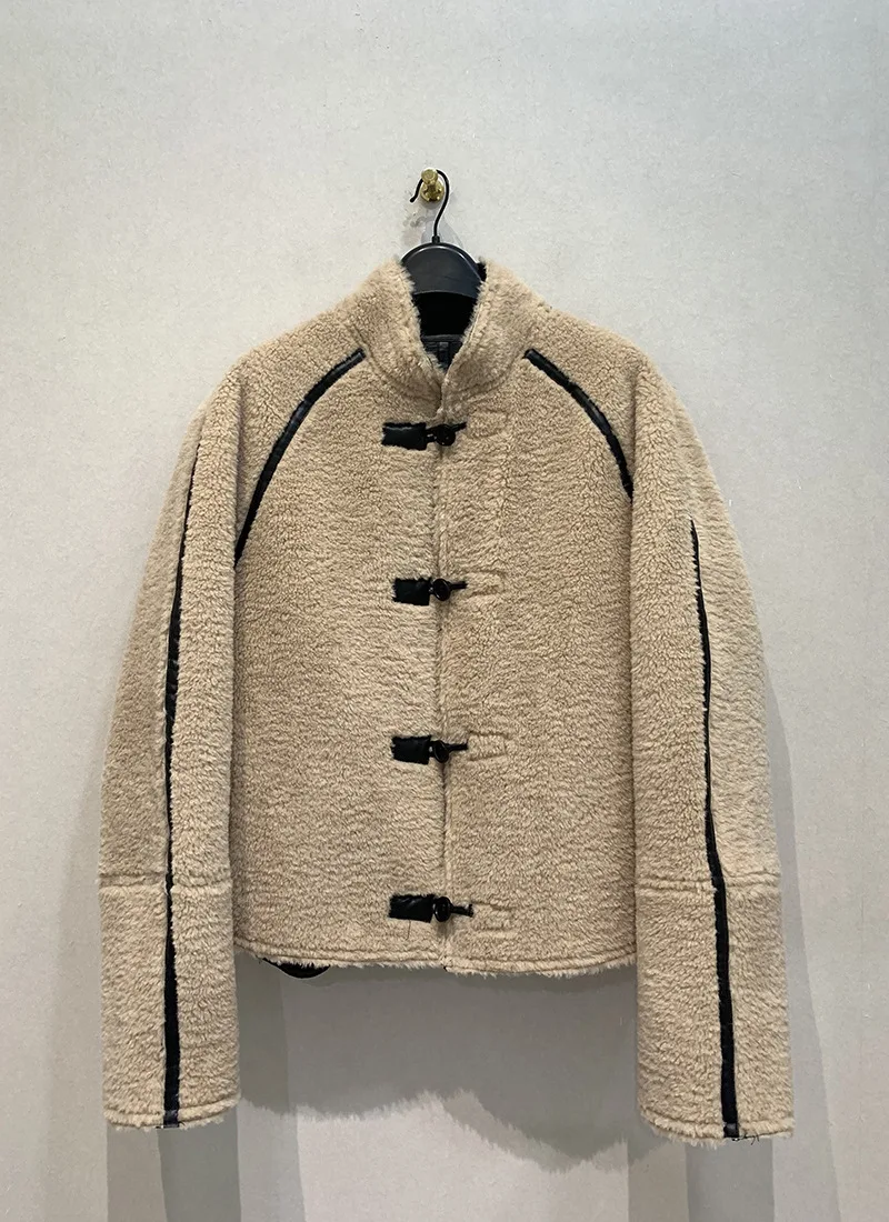 

Новые простые офисные женские винтажные модные пальто с мехом в стиле пэчворк, теплая утолщенная женская одежда, японская универсальная повседневная одежда в стиле хип-хоп Mujer