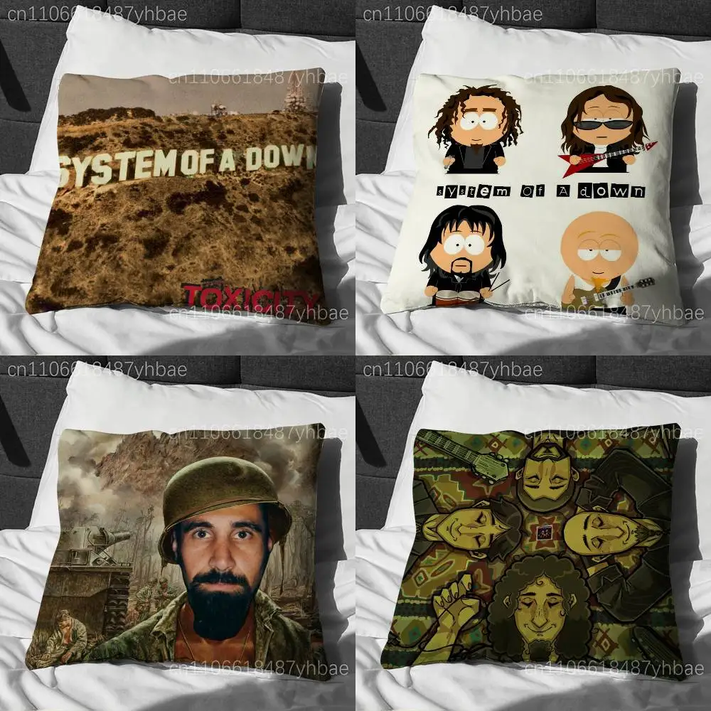 Band S-System Of A Down Pillowcases Cute Funny Pillow Case For Wedding Party Home Decor Comfy Pillow Cover