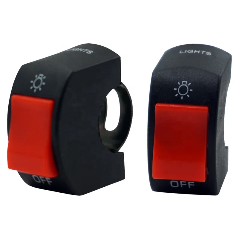 Tech China Motorcycle Accessories Modification Headlight Off / Light Symbol Button Control Switch with Wires view 3