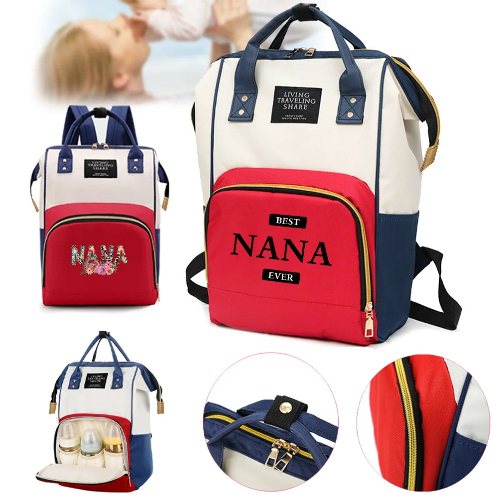 Mommy Bag Nappy Bags Storage Handbag Outdoor Travel Diaper and Bottle Storage Backpack Multi-function Tote Bag Nana Pattern