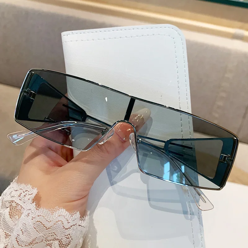 Y2K النساء قسط النظارات الشمسية المعدنية المتكاملة الرياضة مرآة موضة ركوب يندبروف مرآة العصرية ركوب واقية من الشمس مرآة UV400