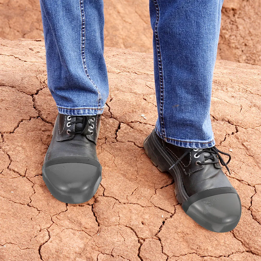 

1 Pair Steel Covers Safety Protector Work Shoe Toe Guard For Menwork Shoe Toe Protector Factory Construction Use Dust Cover