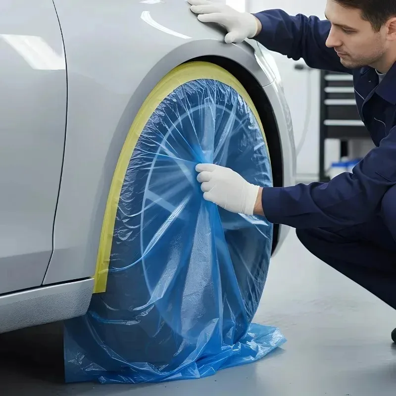 أغطية البضائع البلاستيكية، شريط غسيل السيارات بدون بقايا للرسامين، قماش قطرة بلاستيكية لطلاء فيلم طلاء رذاذ كبير