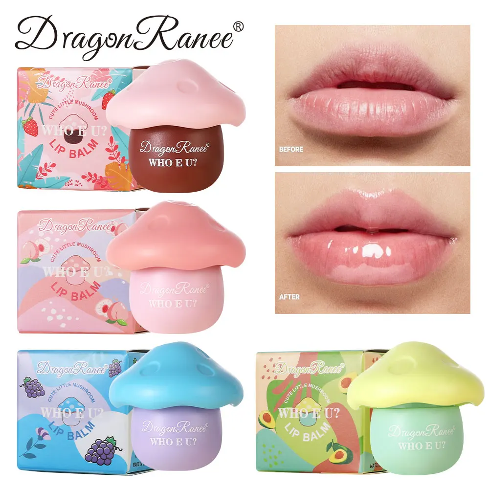 Mushroom Lip Balm Moisturizing and Hydrating Lip Gloss for Light Makeup, Winter Hydration, Everyday Versatile Lip Balm, Base Lipstick, Lip Balm
