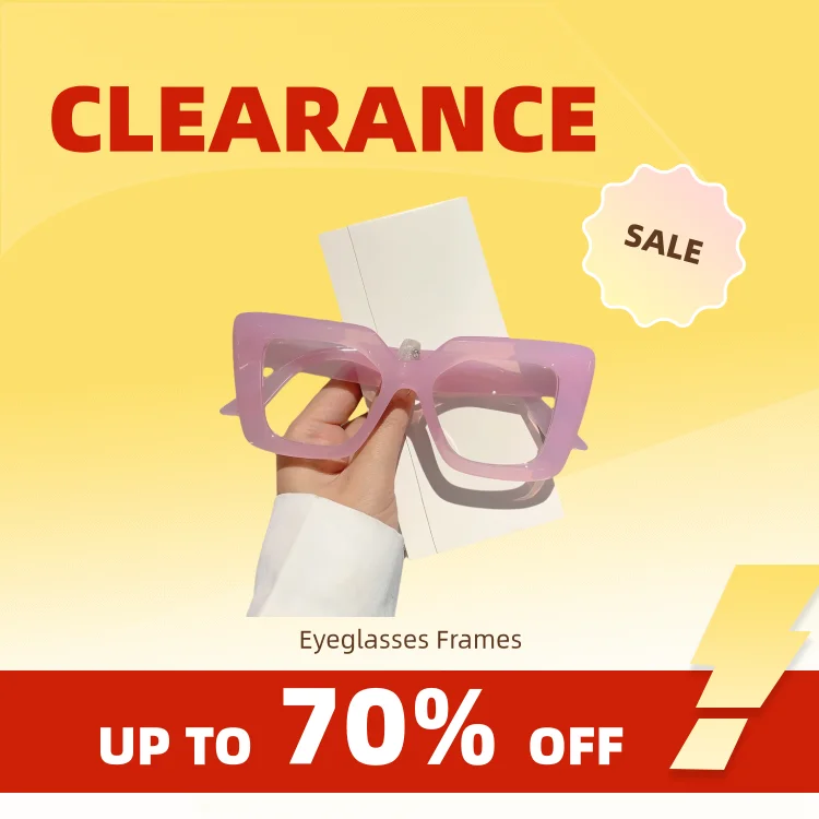 

Clearance_KAMMPT Trendy Women Glasses Stylish Square Brand Design Eyewear for Decoration Oversize Eyeglasses_Continuous updates