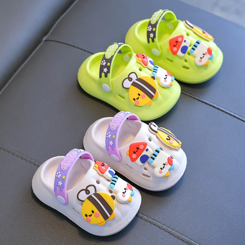 Children\'s Sandals and Slippers Cartoon Soft Sole Anti Slip Children\'s Shoes Girls\' Indoor Home Shoes Boys\' Sandals Kids Shoes