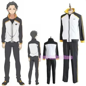 Cosplay Anime para adultos e crianças, uniforme, roupas esportivas, festa de Halloween, Re:Zero, Kara Hajimeru, Isekai Seikatsu, Subaru Natsuki