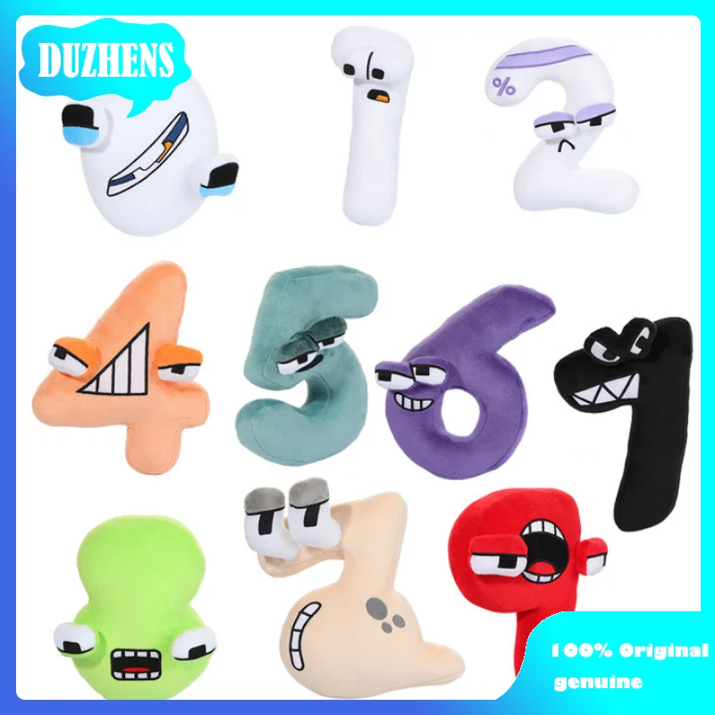 

In stock hot selling Alphabet Lore digital series plush pillow doll children's enlightenment education doll gift