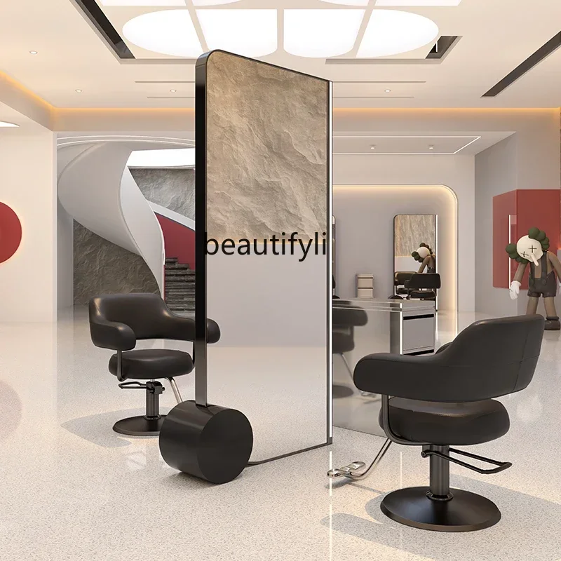 SS NewSingle and double-sided hair cutting mirror, high-end perm and dyeing mirror, hair salon mirror table