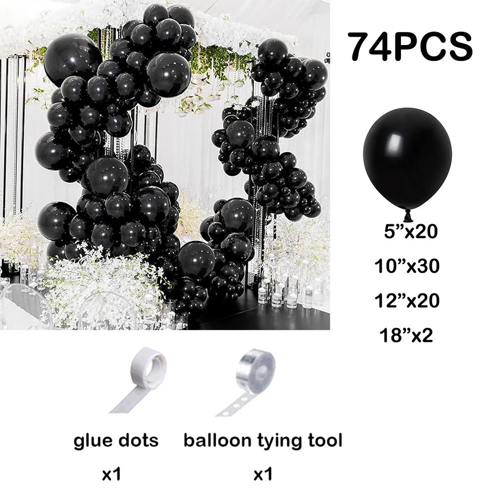 Wedding Black Balloons Garland Birthday Party Deocr Ballon Arch Kit Baby Shower Wedding Anniversary Graduation Decoration Globos