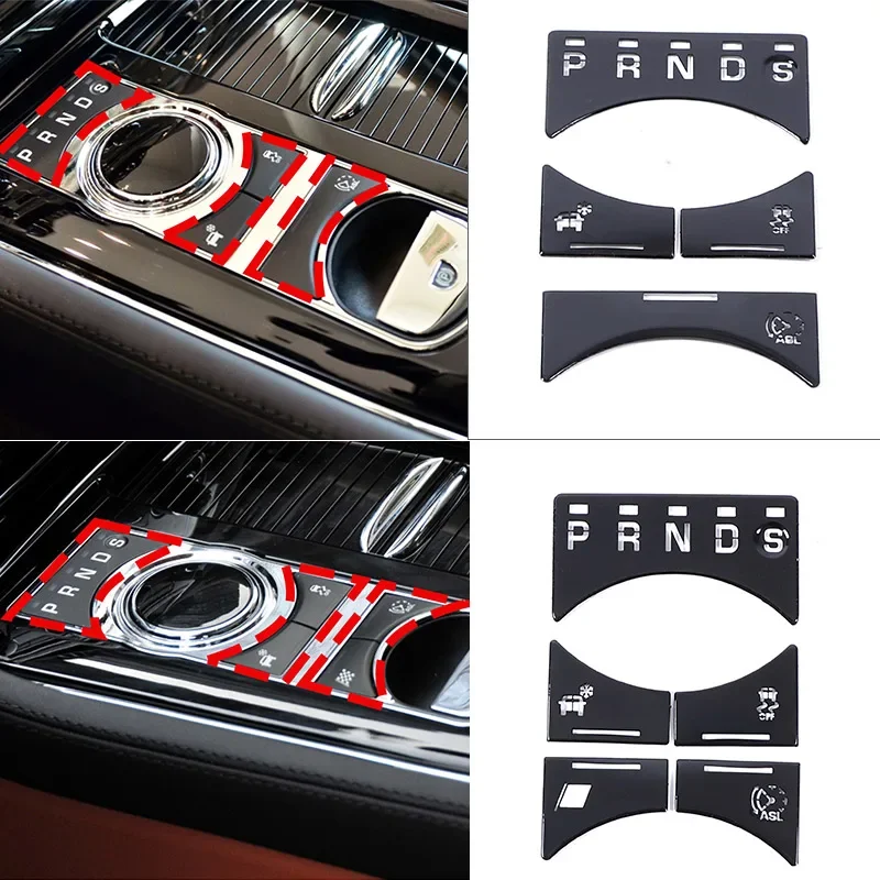 For Jaguar XF XJ 2010-2019 aluminum alloy Black Button Stickers Car Accessories Interior AC Gear Switch Repair Decals