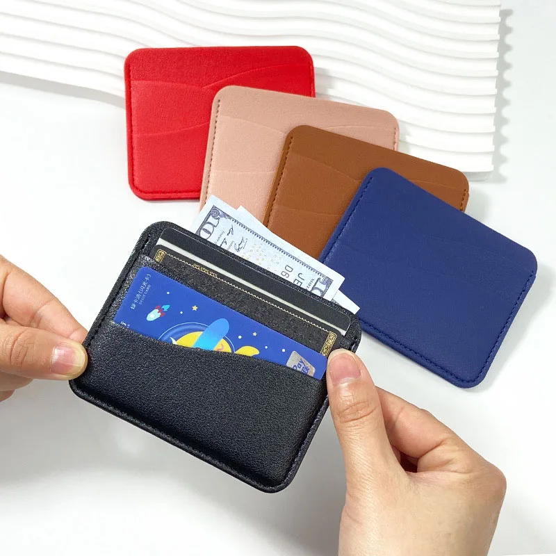 

PU Leather Women Female Solid Colour ID Credit Card Case Wallet Slim Multi-Slot Holder for Bank/Credit Cards Holder Purse