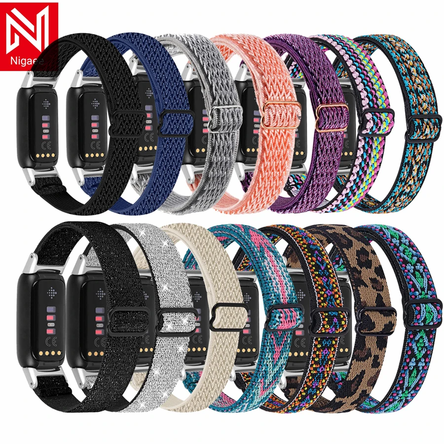 

Colorful Nylon Solo Loop Strap for Fitbit Luxe Watch Replacement Sport Watch Bracelet Correa Men Women Smart Watch Accessories