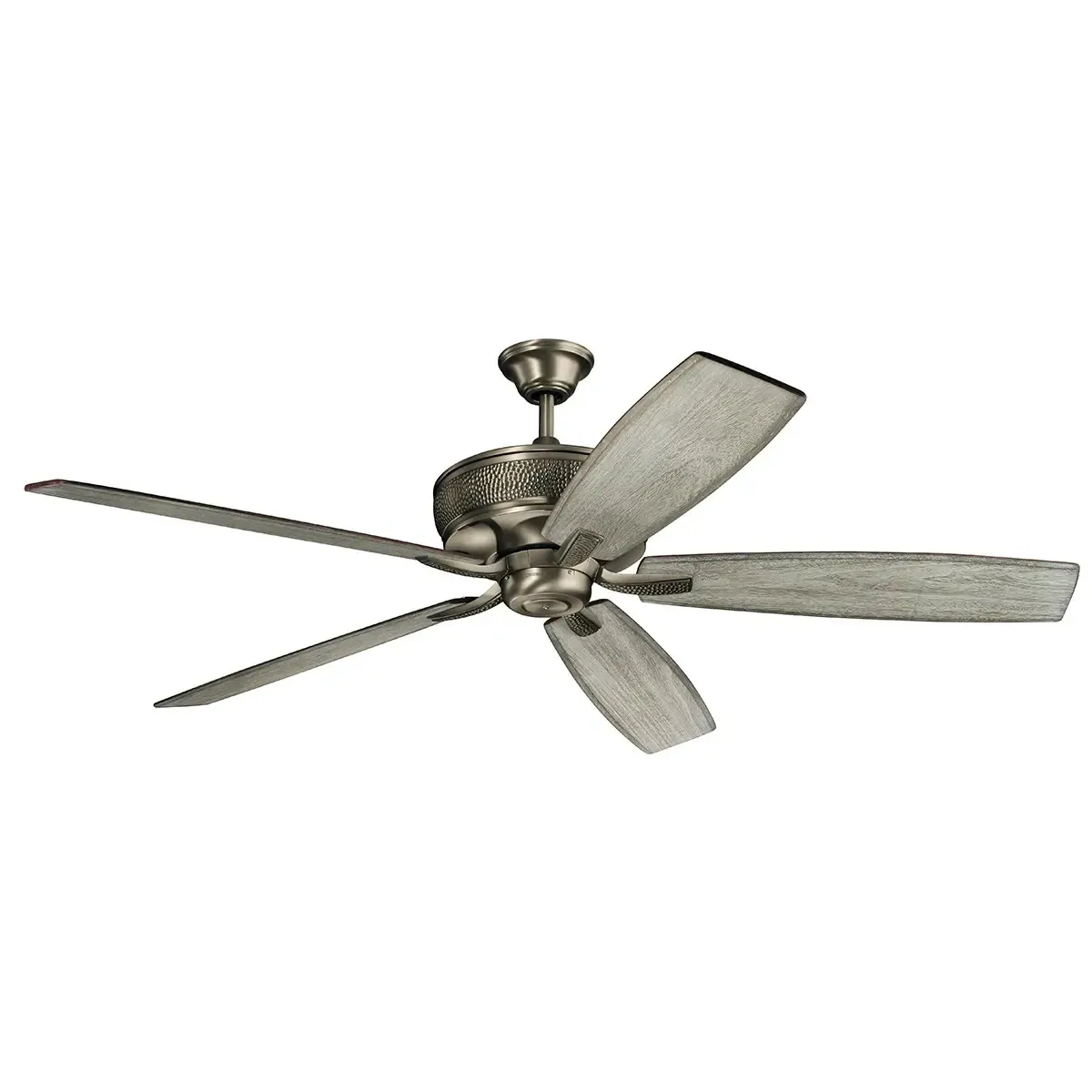 

70 inch 5-blade ceiling fan - polished antique white tin