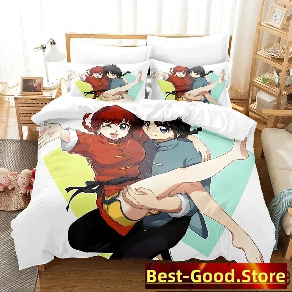 3D-Druck Anime Ranma 12 Bettwäsche-Set Jungen Mädchen Twin Queen King Size Bett bezug Kissen bezug Bett Jungen Erwachsenen nach Hause Textil