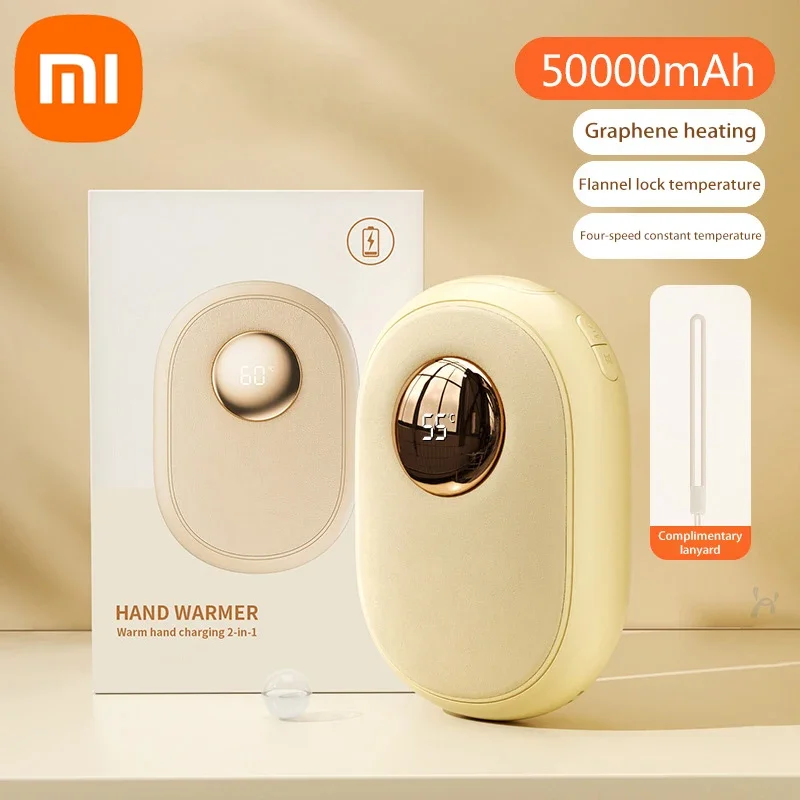 Xiaomi Instant Heat Hand Warmer Large Capacity 50000mAh Hand Warmer Plush Smart Constant Temperature Rapid Heating Hand Warmer