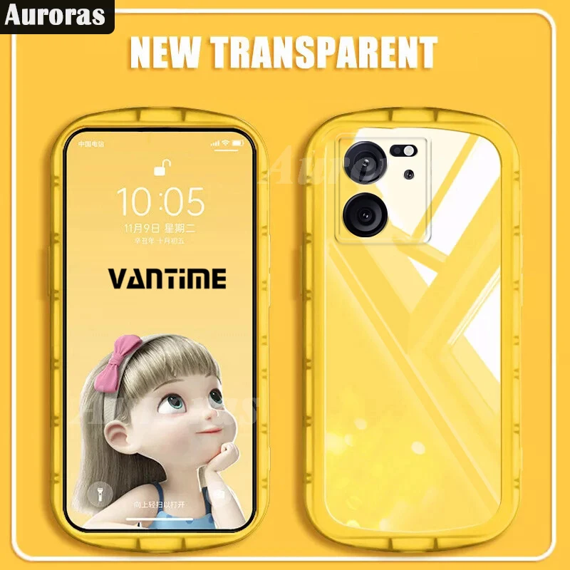 Auroras For Xiaomi 13T Pro Case Clear Solid Color Matte Shockproof Bumper Silicone Shell For Xiaomi 13T Camera Protect Cover