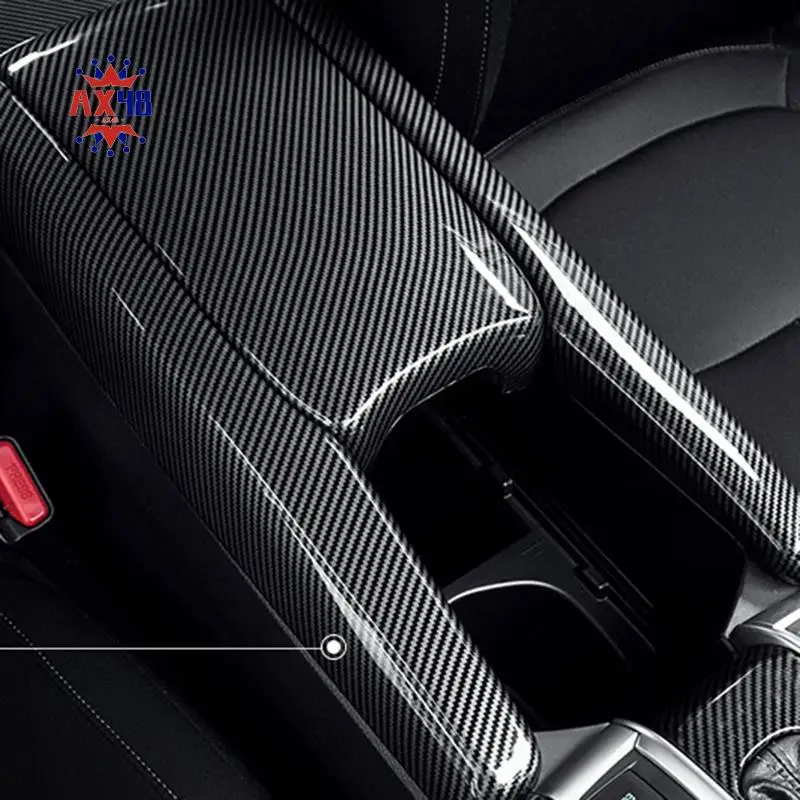 

AX48-Armrest Box Protective Covers Carbon Fiber Car Central Armrest Decorative Modification For Honda Civic 10Th 2016 2017 2018