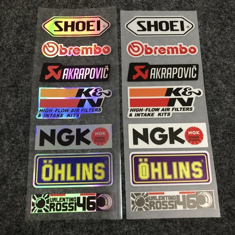 Motorcycle Sticker Sponsor SHOEI NGK Reflective Sticker Motorcycle Helmet Sticker Body Scratch Sticker Car Parts