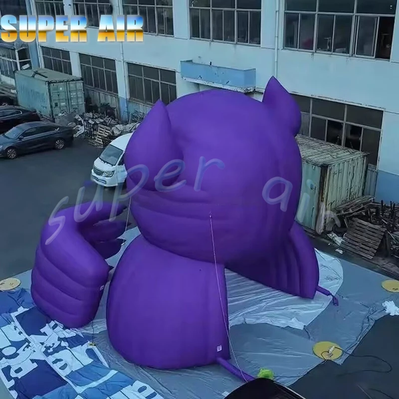 Tente gonflable de tunnel de style diable de démon de tunnel arqué gonflable violet de vente en gros pour le jeu de sport