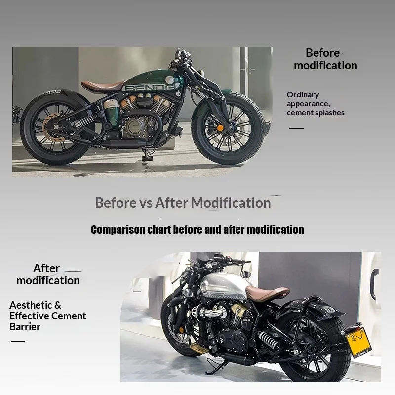 【Premium】For Benda Napoleon 250 fender with support rack modified mud tile baffle shield thickened and extended mudguard
