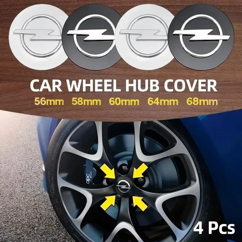 

4 шт., 58 мм, 64 мм, центральная крышка колеса, логотип, крышка ступицы, эмблема, подходит для Opel Insignia Astra Antara J H G F Corsa Zafira Tigra Mokka