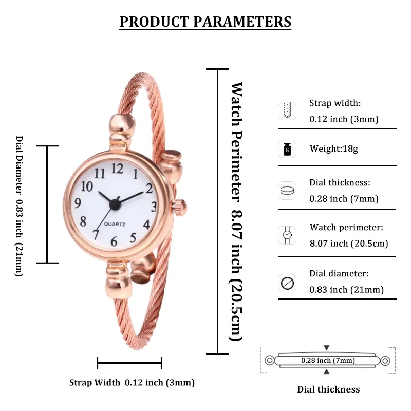 Small Gold Bangle Bracelet Luxury Watch Stainless Steel Retro Ladies Quartz Wristwatches Fashion Casual Dress Women Watches