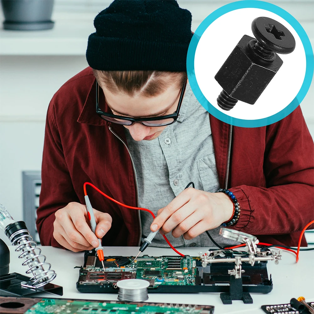 

12Pcs Motherboard Screws Hex Head Iron Strong Mounting Screws Kit for Laptop Pc Case Computer Motherboard Stable Fixing