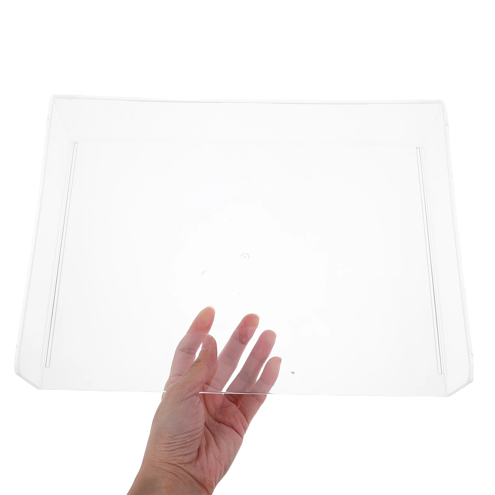 4 Layers Acrylic Office Storage Box Transparent Desktop Organizer File Tray Stackable Paper Trays Document Holder Large Capacity