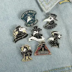 Plague Doctor Enamel Pins Beak Face Brooches Custom Badges for Bag Lapel Pins Buckle Cool Jewelry Gift for Nurse Friends