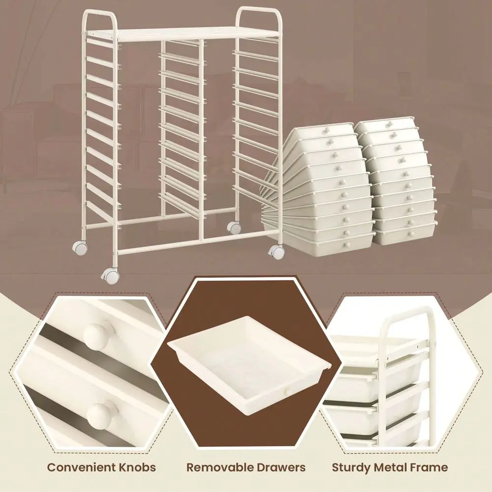 

Drawers Rolling Cart Storage Scrapbook Paper Studio Organizer Bins Clear Multicolor Black White Grey Macaron Pink Gradient Mutl