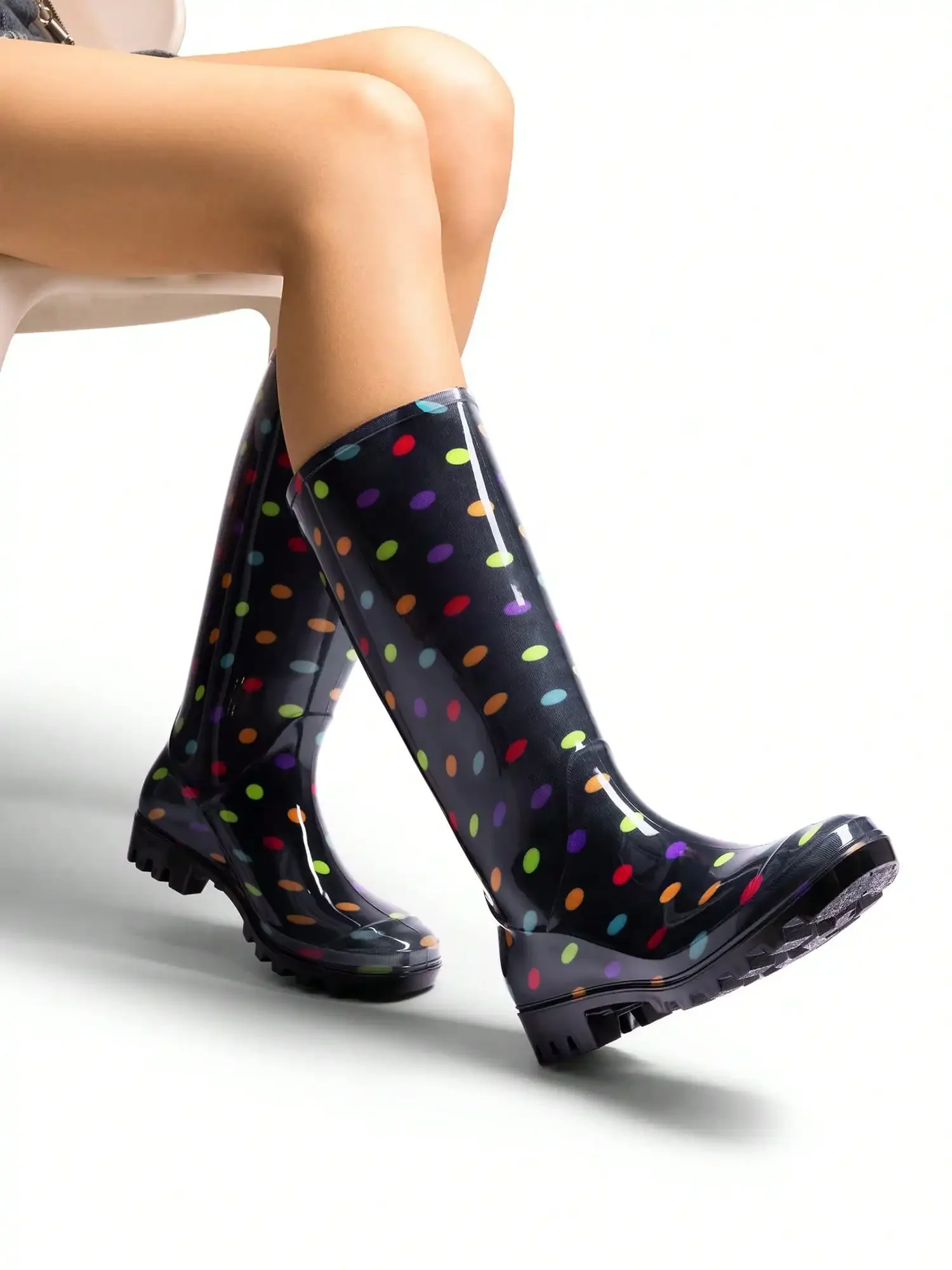 

Women Wellington Boots Rain Boots Waterproof Knee High Boots, For Outdoor Garden Hiking Work