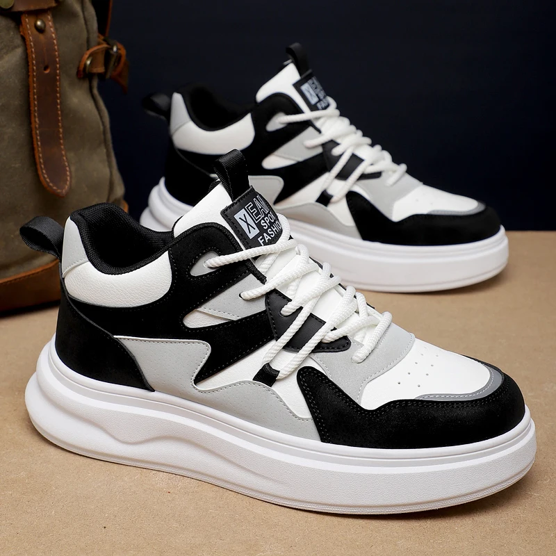 

Foam Sole Lightweight Dissolving Casual Shoes 2025Spring New Men's Niche Trendy Shoes Thick Bottom Increased Height Genuine Lea