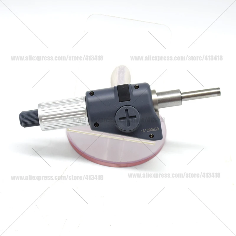 Xibei cabeças de micrômetro eletrônico 0-50 precisão 0.001mm ferramenta de medição plana tipo rosca botão de ajuste serrilhado cabeça de micrômetro