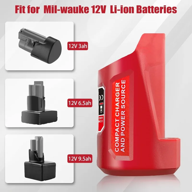 For Makita/Bosch/Milwaukee Adapters 10.8V 12V Lithium Battery Power Connector Adapter Connectors Power Source Charger Charing