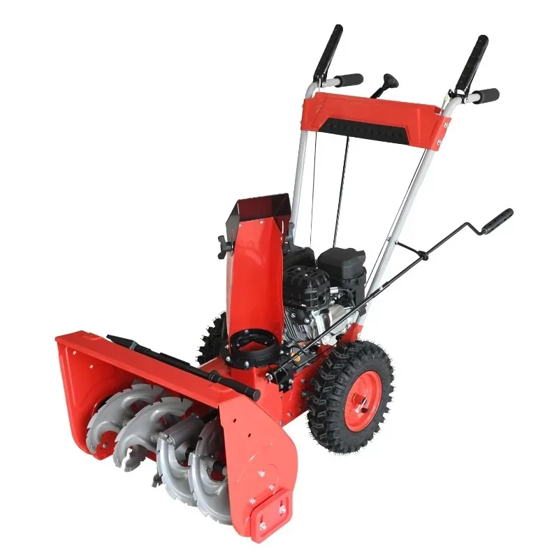 196CC Snowplow Snow Sweeper Mini Walking Type 6.5HP Power Heavy  Walk-behind Snow Cleaning Removing Machine