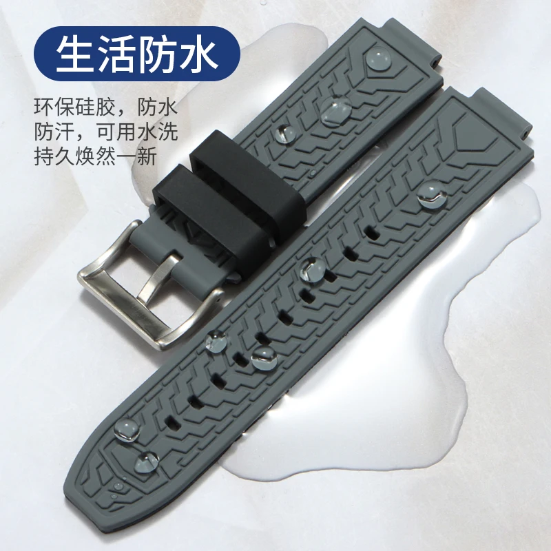 Выпуклый силиконовый резиновый ремешок BRETA для часов 26*17 мм для IW 589/618/680/619G серии cruiser, водонепроницаемый спортивный мужской ремешок