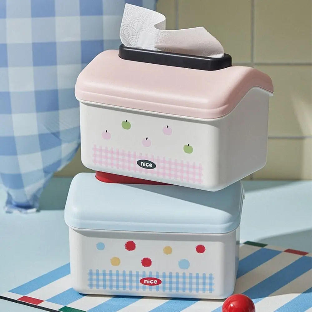 

Plastic Cartoon Paper Towel Box Wall Mounted Decorative House Shape Paper Box Large Capacity Non Slip Paper Storage Box Bedroom