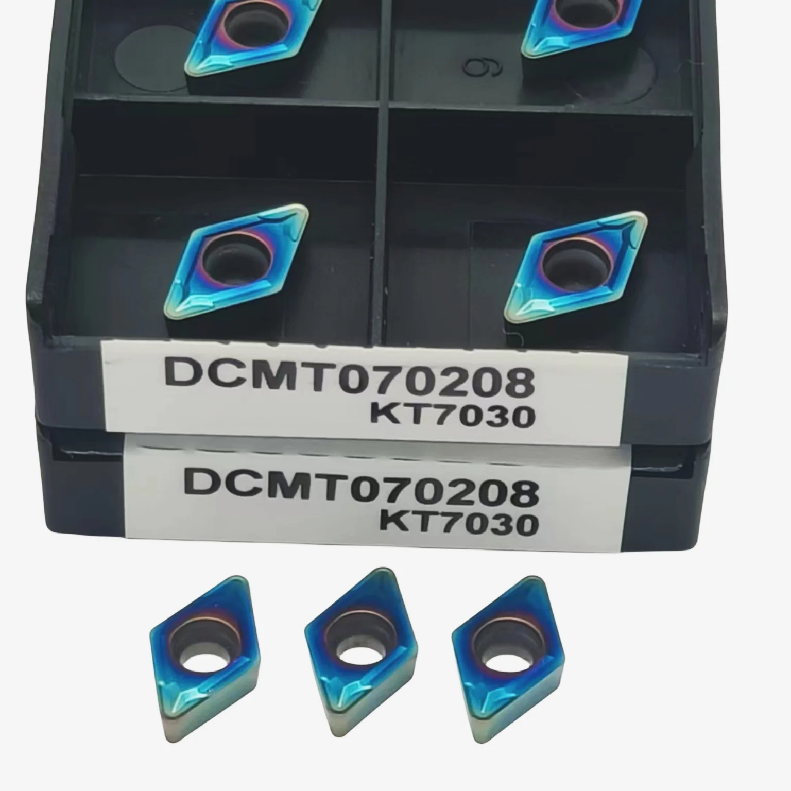 DCMT070204 DCMT070208 pisau paduan keras CNC alat bubut baja dan baja tahan karat alat pemutar sisipan penggilingan