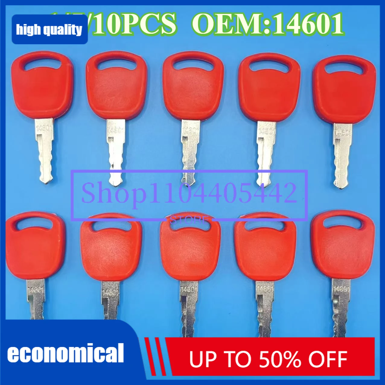 

1/5/10pcs RED Keys For 14601 New Holland Excavator Grader Dozer Heavy Equipment
