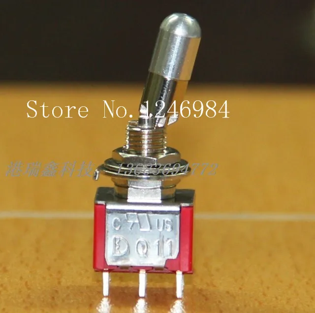 [SA]T8011-LK lockable six foot two tranches M6.35 dual anti-error latch neck small toggle switch Deli Wei Q11--50pcs/lot