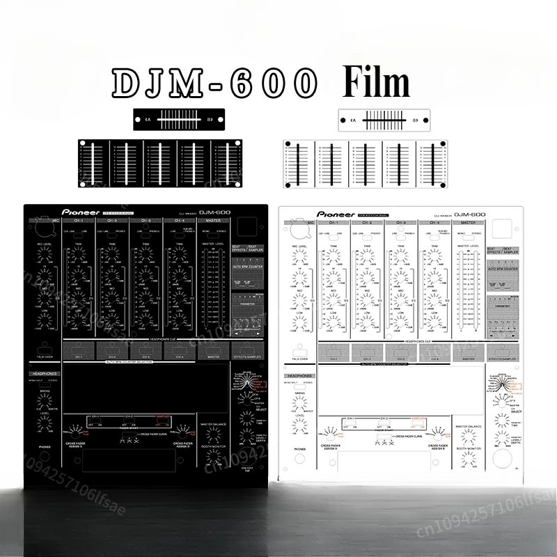 

Pioneer DJM600 Mixing Console Panel PC Sticker Djm-600 Film Black and Pearl White.Not A DJ Panel!