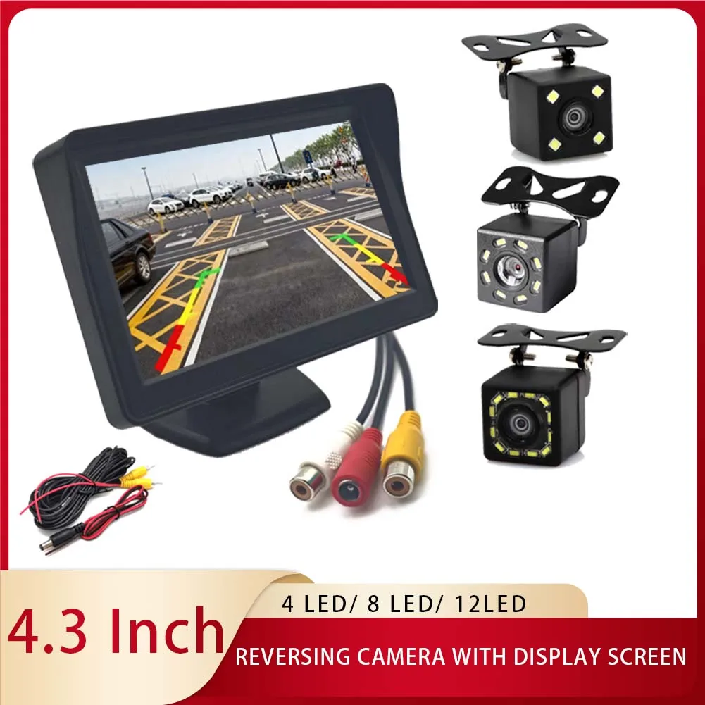 Easy Installation 4.3 Inches Car Reversing Display Rotatable Optional Rear View Camera  for Car Parking Parking System Camera