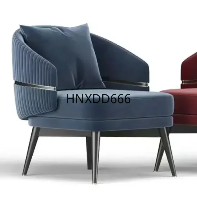 Nordic Solid Wood Fabric Couch  Leisure Chair Hotel Club Sales Office Reception Conference Chair living room furniture