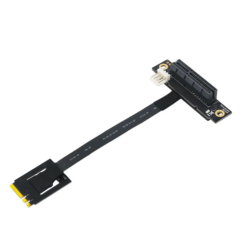 270-stopniowy adapter M.2 NGFF Dual Key A-E na PCI-E 4X z 4-pinowym złączem zasilania FDD do przedłużacza PCI-E Tester Extender