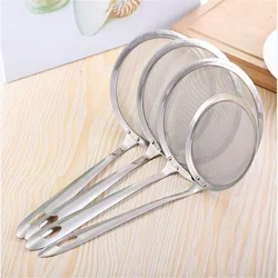 304 Stainless Steel Soy Milk Machine Filter Dregs Oil Foam Fishing Spoon Pot Colander Strainer Wire Fine Mesh Flour Sifter Sieve