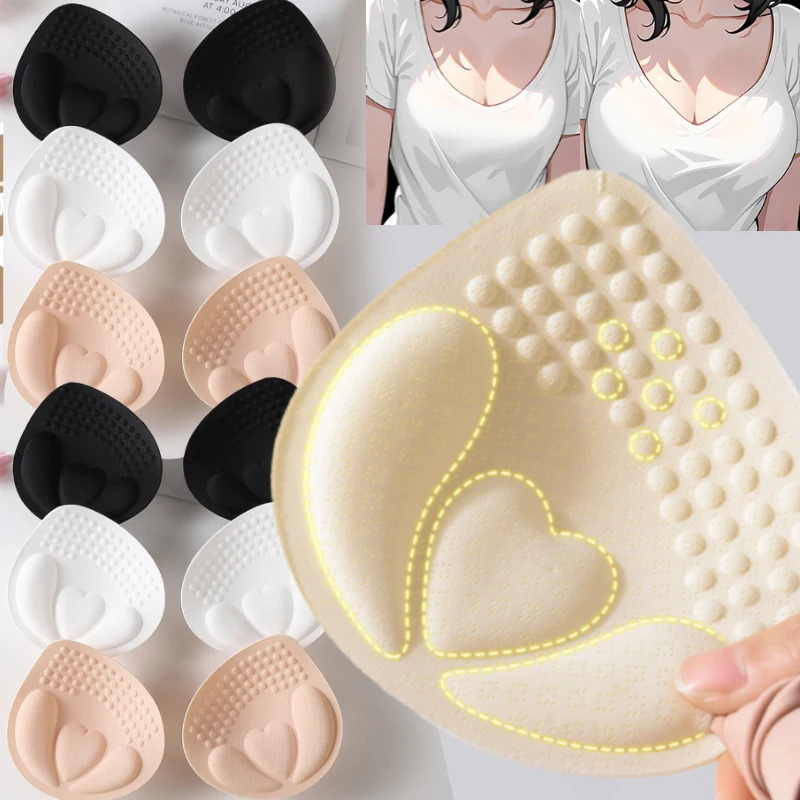 

4CM Thicken Push Up Bra Pads Inserts Women Underwear Breast Lift Breathable Sponge Padded Bra Pad Lining Swimsuit Bra Insert