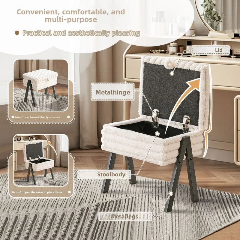 Household Makeup Chair Dressing Stool Light Luxury Premium