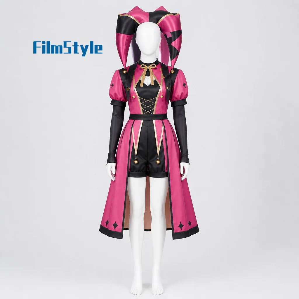 Costume de cosplay complet Freak Circus Columbina, uniforme de clown pour performance de cosplay sur scène et Halloween